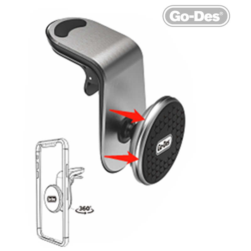 Go Des GD-HD676 L-Shaped Magnetic Car Holder - 3