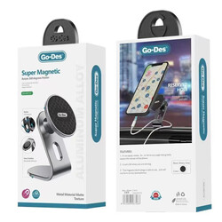 Go Des GD-HD719 360 Derece Dönebilen Magnetik Araç İçi Telefon Tutucu Düz Zemin Versiyon - 2