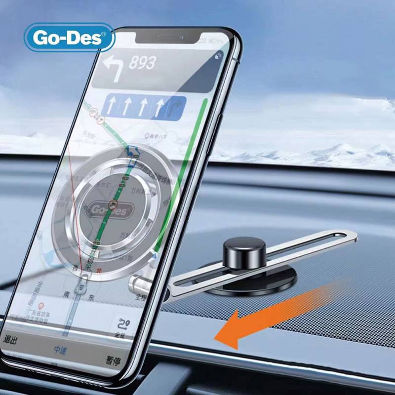 Go Des GD-HD912 Magnetic 360 Degree Rotating Flat Floor Car Phone Holder - 6