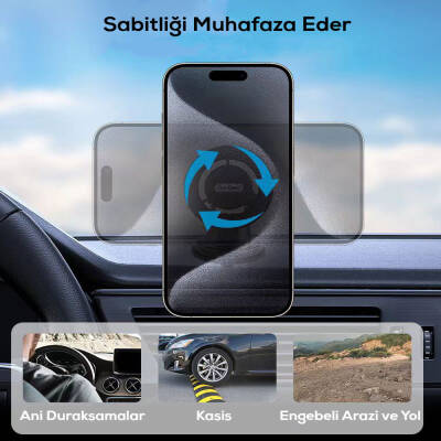 Go Des GD-HD936 360° Dönebilen ve Uzayan Başlıklı Araç Telefon Tutucu - 3