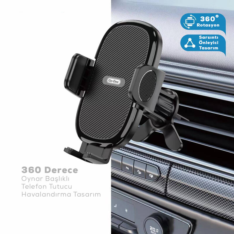 Go Des GD-HD936 360° Rotatable and Extendable Head Car Phone Holder - 13