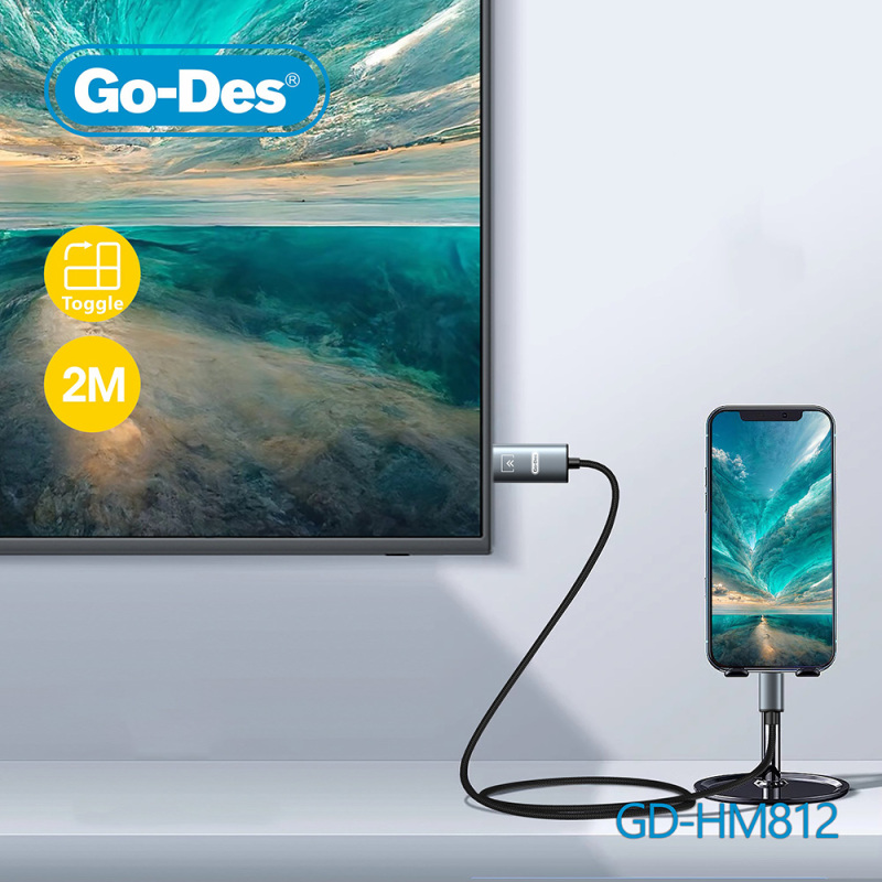 Go Des GD-HM812 Lightning To HDMI Kablo 2 Metre - 3