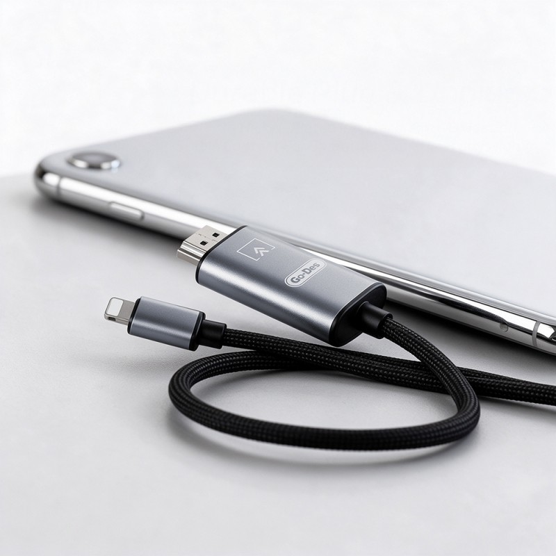 Go Des GD-HM812S HDTV Lightning to HDMI Audio and Video Adapter - 3