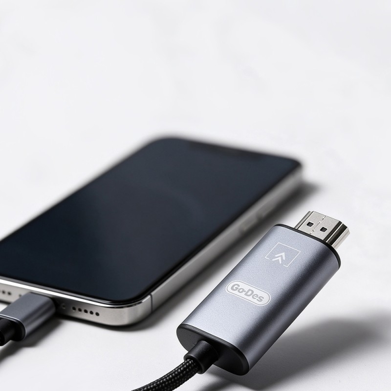 Go Des GD-HM812S HDTV Lightning to HDMI Audio and Video Adapter - 4
