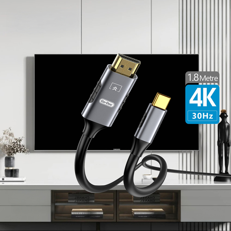 Go Des GD-HM813 Type-C to HDTV Kablo 1.8M - 3