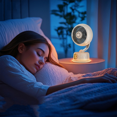 Go Des GD-HS63 Otomatik Salınımlı Gece Lambalı Sessiz Soğutucu Masa Fanı - 5