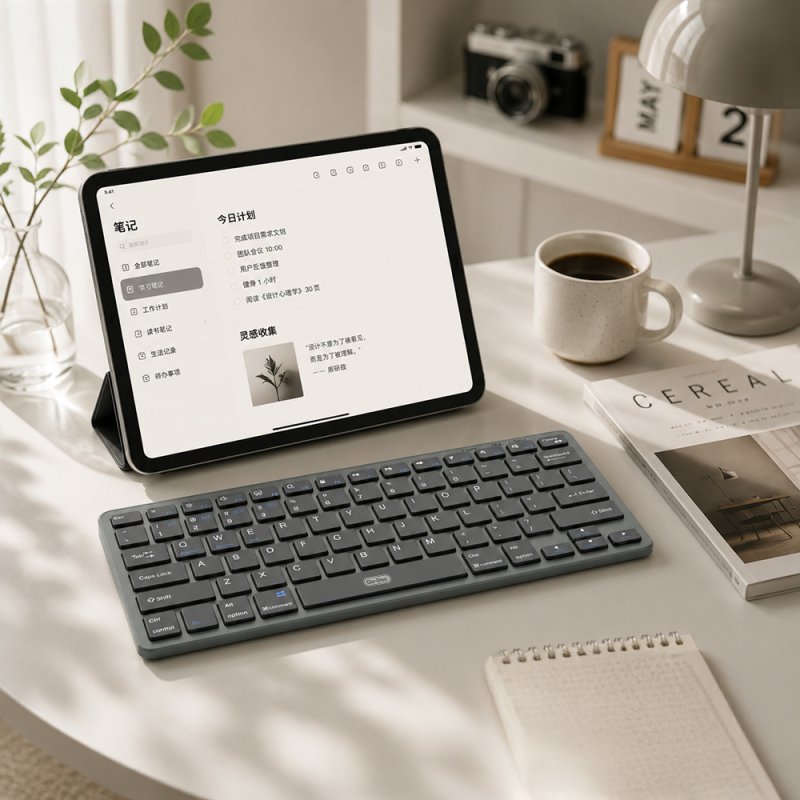 Go Des GD-KB325 Sessiz Tuş Tasarımlı Bluetooth Bağlantılı Kablosuz Klavye - 3