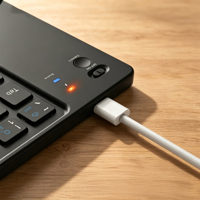 Go Des GD-KB326 Sessiz Tuş Tasarımlı Katlanabilir Bluetooth Bağlantılı Kablosuz Klavye - 6