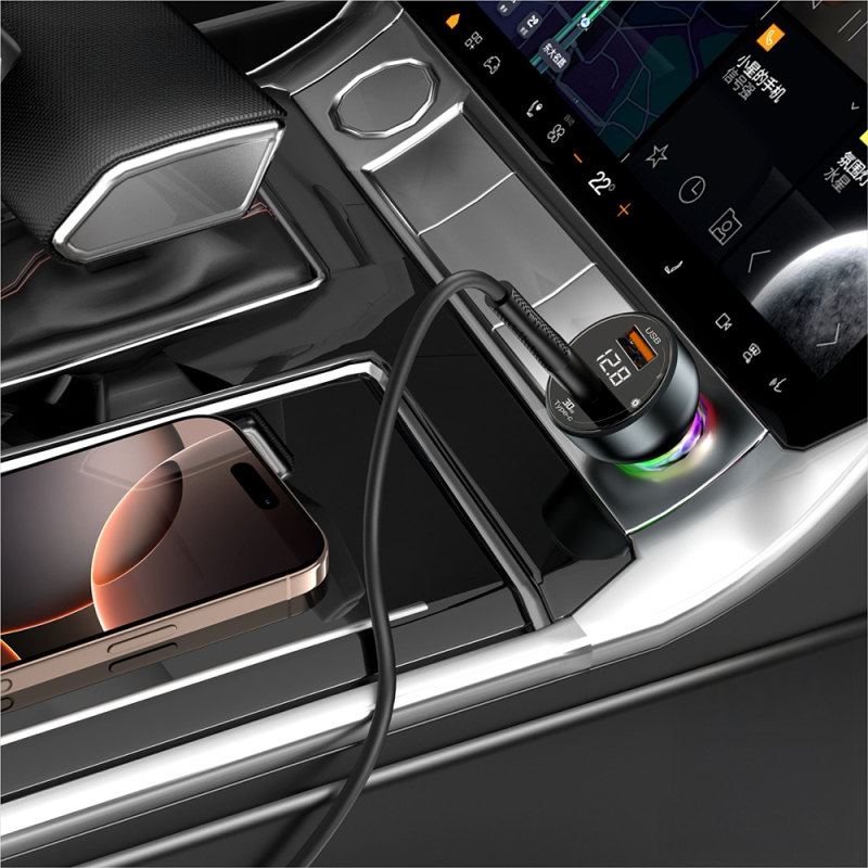 Go Des GD-QC2069 48W Fast Charging Feature Digital Display Car Charging Head - 3