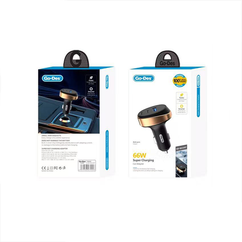 Go-Des GD-QC2207 PD 66W Fast Charging Car Charger - 5