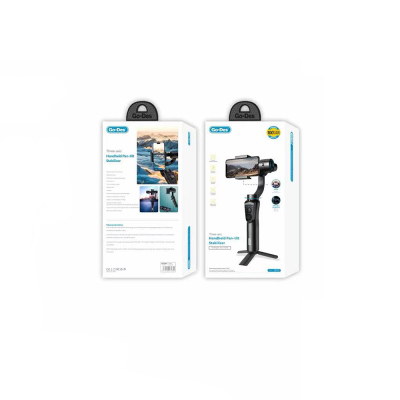 Go Des GD-S5 3 Eksenli El Tipi Yüz Tanıma Takip Özellikli Led Işıklandırma Aparatlı Gimbal Stabilizatör - 5