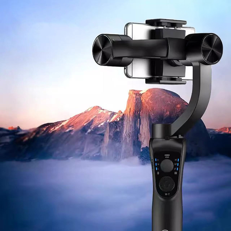 Go Des GD-S5 3 Eksenli El Tipi Yüz Tanıma Takip Özellikli Led Işıklandırma Aparatlı Gimbal Stabilizatör - 3