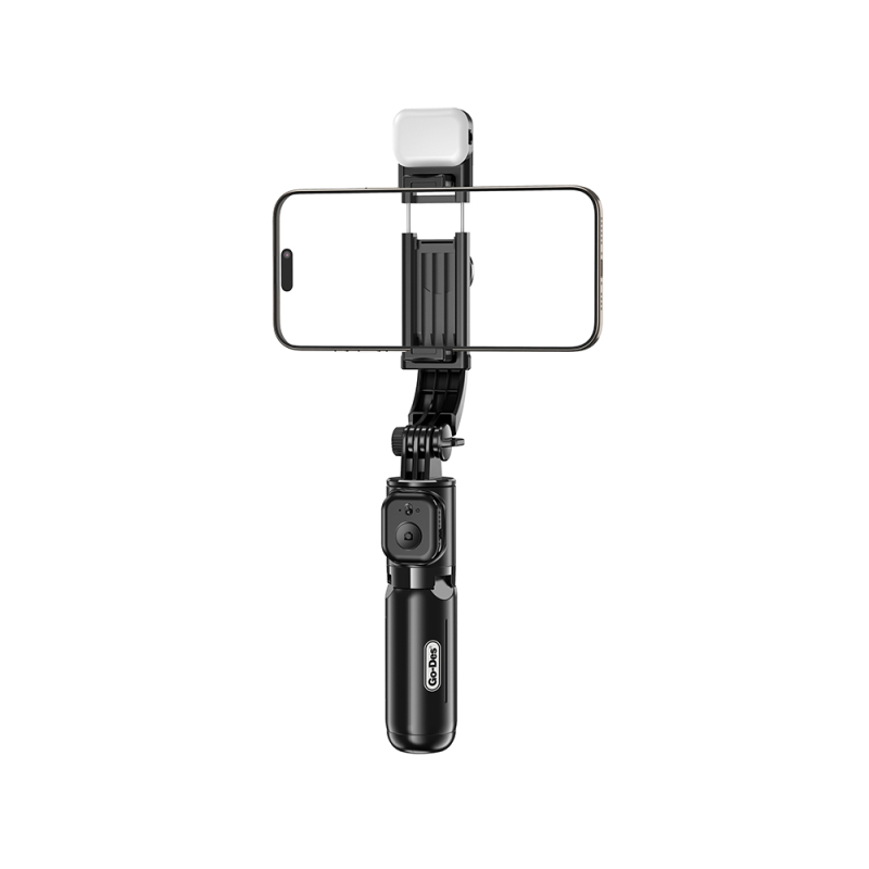 Go Des GD-ST67 Canlı Yayın Dolgu Işıklı Kumandalı 360 Derece Dönebilen Selfie Çubuğu ve Tripod - 2