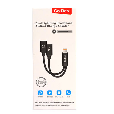 Go Des GD-UC11 Dual Lightning Headphone Audio & Charge Adapter - 4