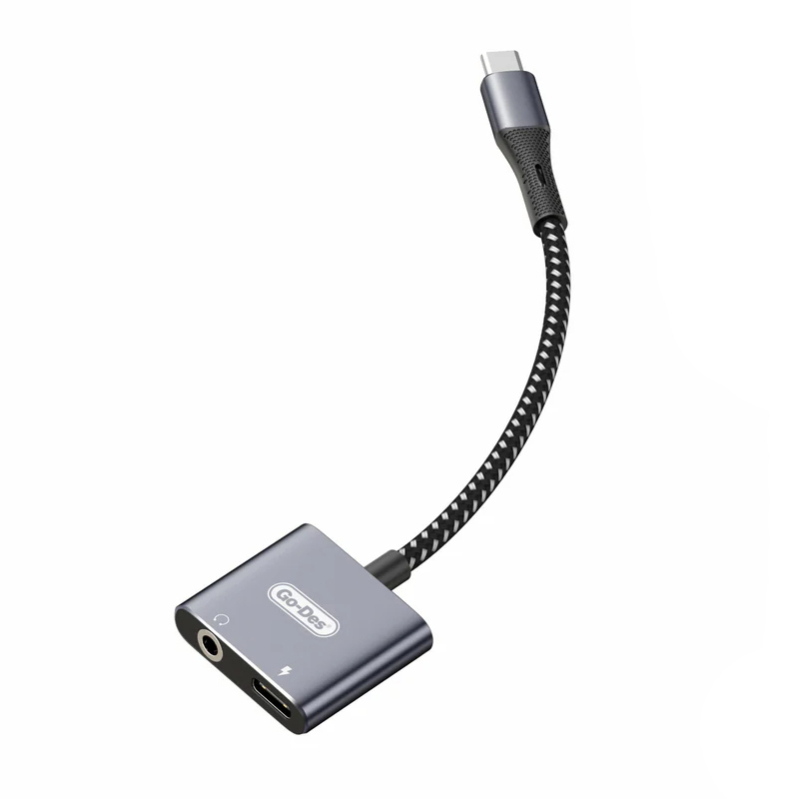 Go Des GD-UC160 2in1 Type-C To 3.5mm Aux Çevirici Ses Adaptörü - 1
