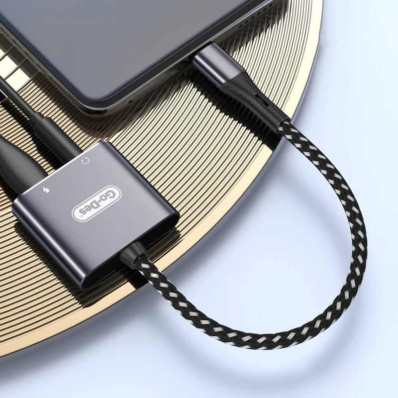 Go Des GD-UC160 2in1 Type-C To 3.5mm Aux Çevirici Ses Adaptörü - 3