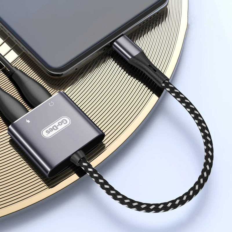 Go Des GD-UC161 2in1 Type-C To 3.5mm Hi-Fi Aux Çevirici Ses Adaptörü - 3