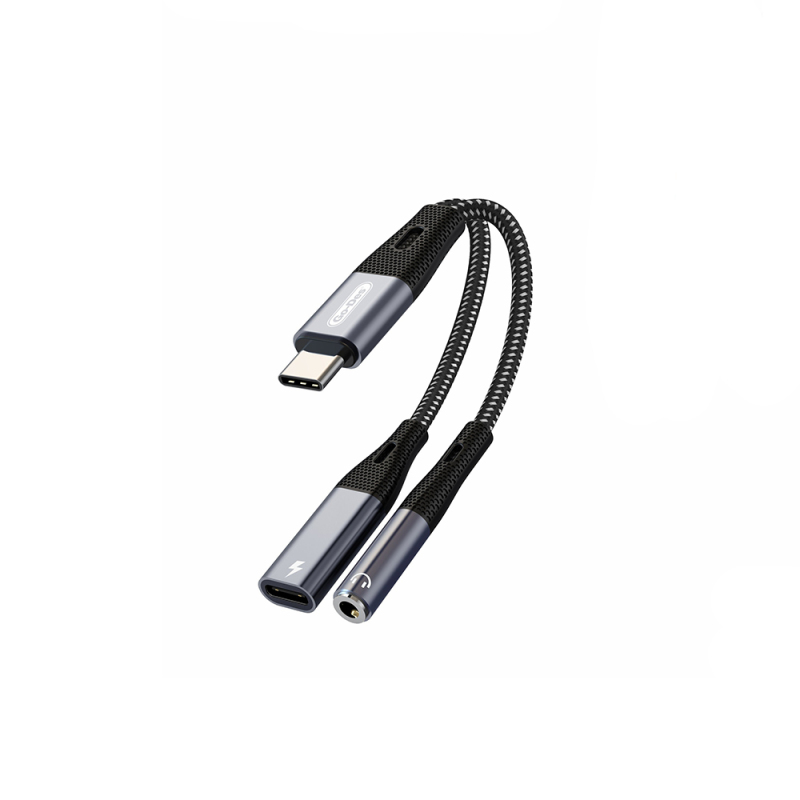 Go Des GD-UC162 3.5mm Jack Girişli Type-C 2in1 Şarj ve Ses Kablosu - 1