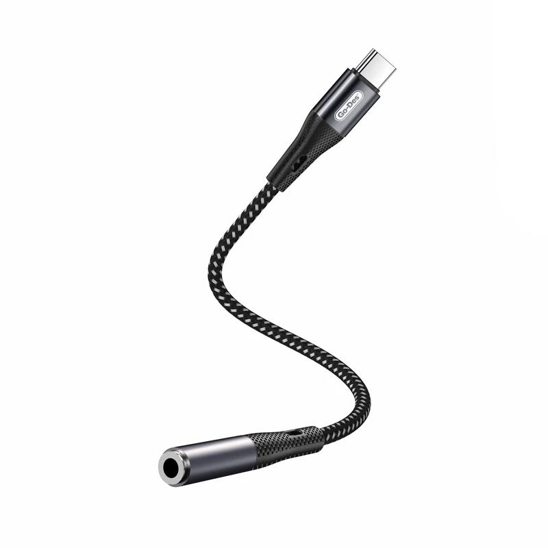 Go Des GD-UC165 Type-C to 3.5mm Hi-Fi Aux Çevirici Örgülü Ses Adaptörü - 2