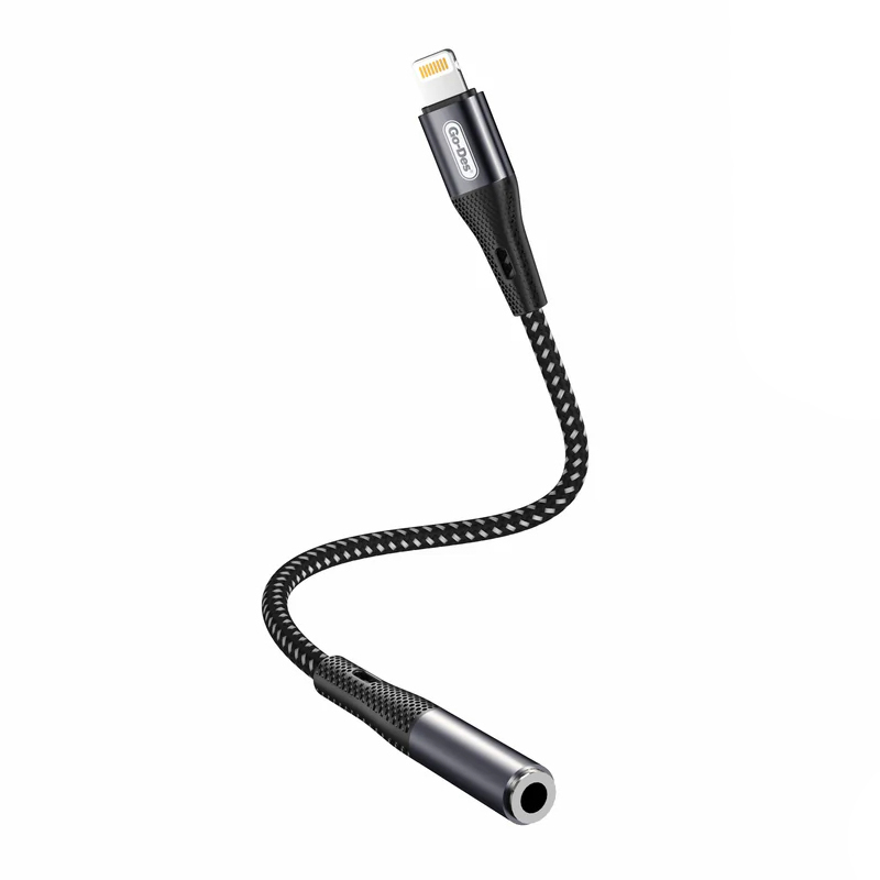 Go Des GD-UC166 Lightning to 3.5mm Aux Çevirici Örgülü Ses Adaptörü - 1