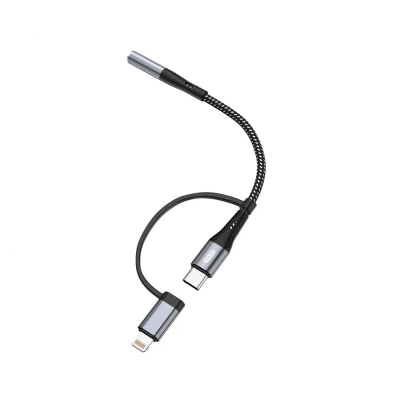 Go-Des GD-UC173 Type-C and Lightning 2-in-1 Audio Cable with 3.5mm Jack Input - 2