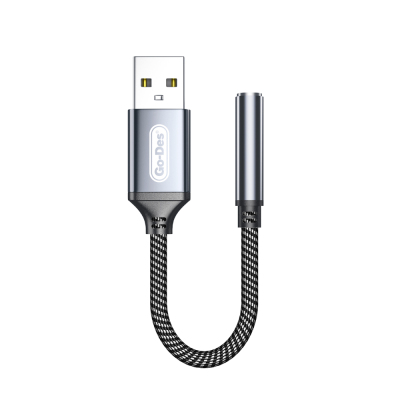 Go Des GD-UC332 USB-A to 3.5mm Aux Çevirici Ses Adaptörü - 1