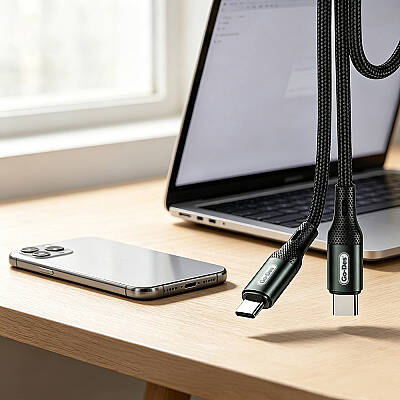 Go Des GD-UC575 Type-C to Type-C PD Braided Fast Charging Data and Charging Cable 40W 3M - 6