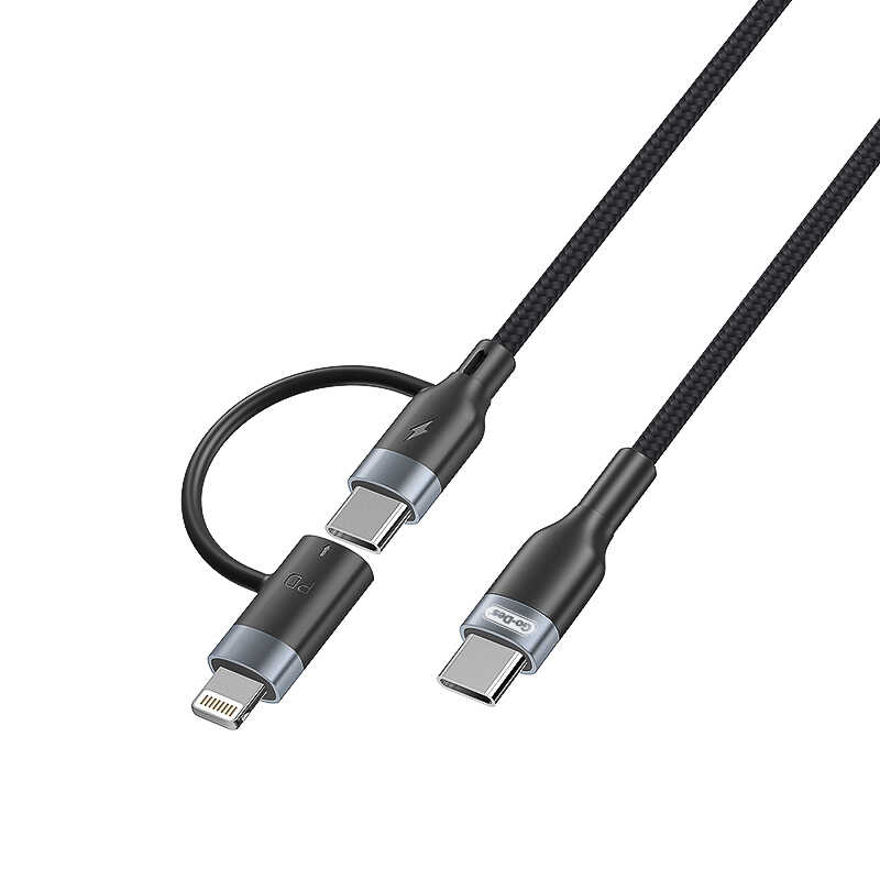 Go Des GD-UC586 Type-C - Lightning To PD 2 in 1 Cable - 4