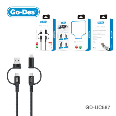 Go Des GD-UC587 4 in 1 Type-C-Lightning To PD-Usb Cable - 2