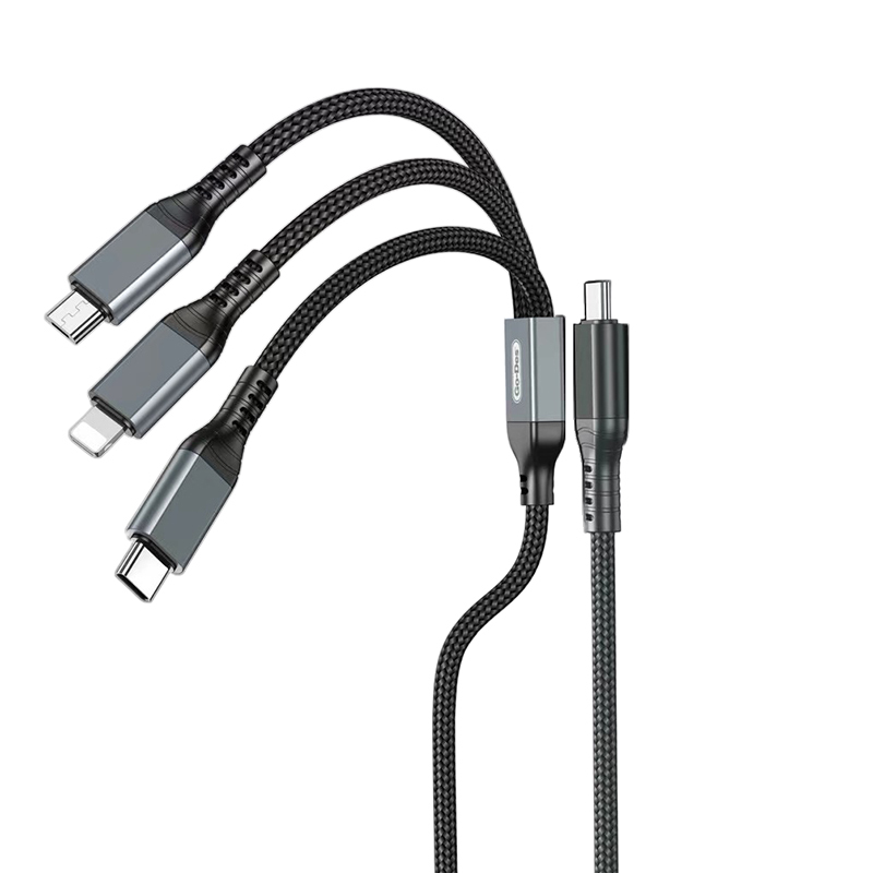 Go Des GD-UC617 3in1 Type-C to Lightning – Type-C – Micro USB Ultra Hızlı PD Şarj Kablosu 100W 1.2M - 1
