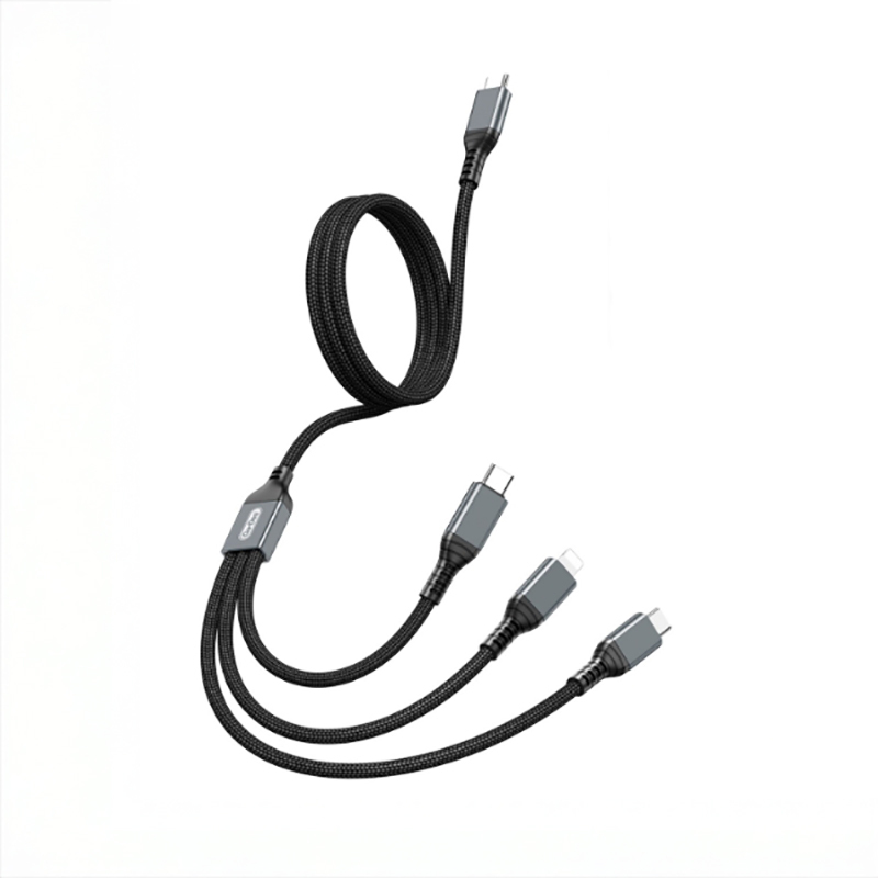 Go Des GD-UC617 3in1 Type-C to Lightning – Type-C – Micro USB Ultra Hızlı PD Şarj Kablosu 100W 1.2M - 3
