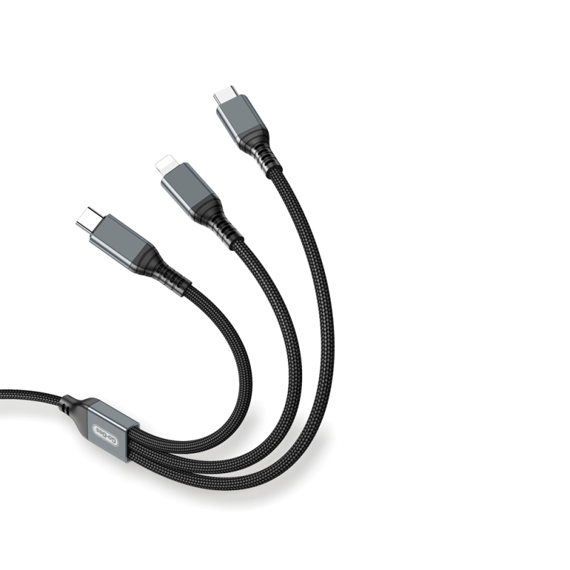 Go-Des GD-UC617 3in1 Type-C to Lightning – Type-C – Type-C Ultra Fast PD Charging Cable 100W 1.2M - 2