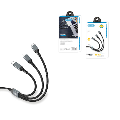 Go-Des GD-UC617 3in1 Type-C to Lightning – Type-C – Type-C Ultra Hızlı PD Şarj Kablosu 100W 1.2M - 4