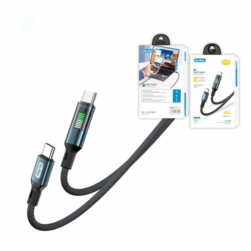 Go Des GD-UC681C-C Type-C to Type-C PD Fast Charging Cable 60W 1.2M - 1