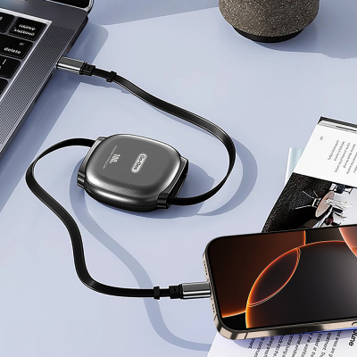 Go-Des GD-UC682 Type-C to Type-C Reel Data and Charging Cable 100W - 3