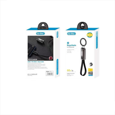 Go-Des GD-UC683 Type-C to Type-C Hızlı Şarj Özellikli Anahtarlık Data ve Şarj Kablosu 60W - 4