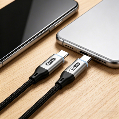 Go Des GD-UC685 Type-C to Type-C Braided Fast Charging Data and Charging Cable 140W 1.8M - 2