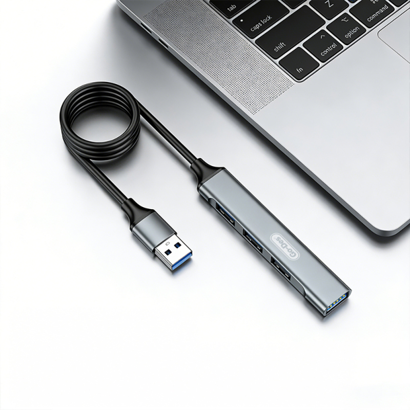 Go Des GD-UC701S 4-in-1 Hub with USB3.0 + USB2.0 + USB1.1 + USB-A Connections - 6