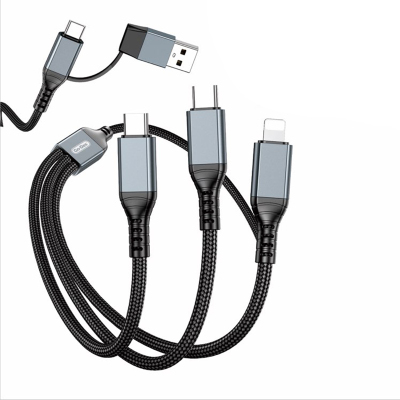 Go Des GD-UC806 3in2 Lightning – Type-C – Type-C Fast Charging Cable 100W 1M - 2
