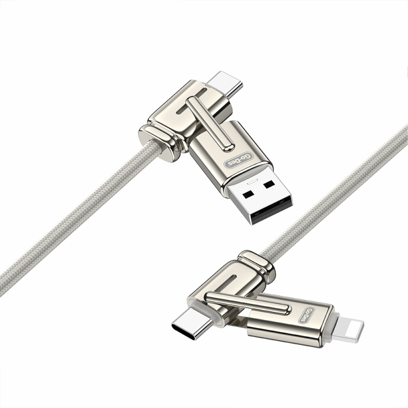Go Des GD-UC832 4in1 PD Çoklu USB-A + Type-C to Type-C + Lightning Şarj ve Data Kablosu - 1