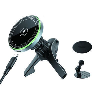 Go Des GD-WL289 Magnetic Wireless 2 in 1 Car Phone Holder with Wireless Charger - 1