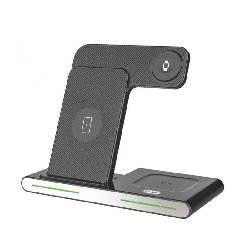 Go Des GD-WL386 3 in 1 Magnetic Wireless Charging Stand - 1