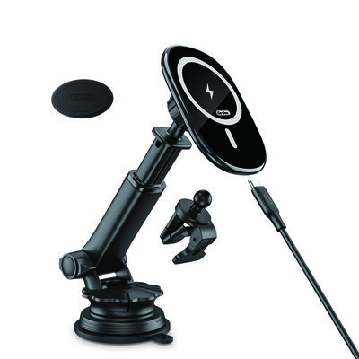 Go Des GD-WL398 2 in 1 Phone Holder Suction Cup Design with Magnetic Wireless Charging - 1