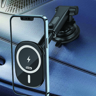 Go Des GD-WL398 2 in 1 Phone Holder Suction Cup Design with Magnetic Wireless Charging - 3