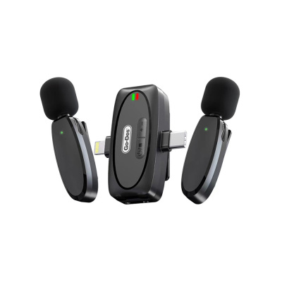 Go Des GD-WS303 2in1 Wireless Lapel Microphone with Type-C and Lightning Port - 1