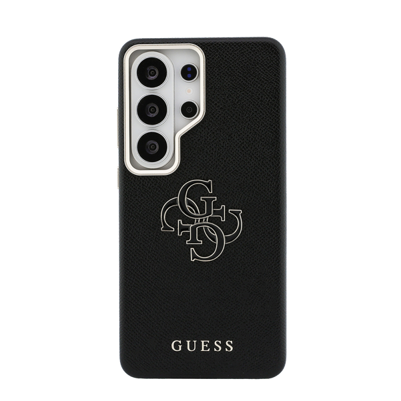 Guess Galaxy S26 Ultra Case Original Licensed Grained Lettering and 4G Large Metal Logo Cover - 5