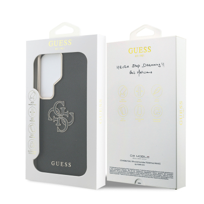 Guess Galaxy S26 Ultra Case Original Licensed Grained Lettering and 4G Large Metal Logo Cover - 14