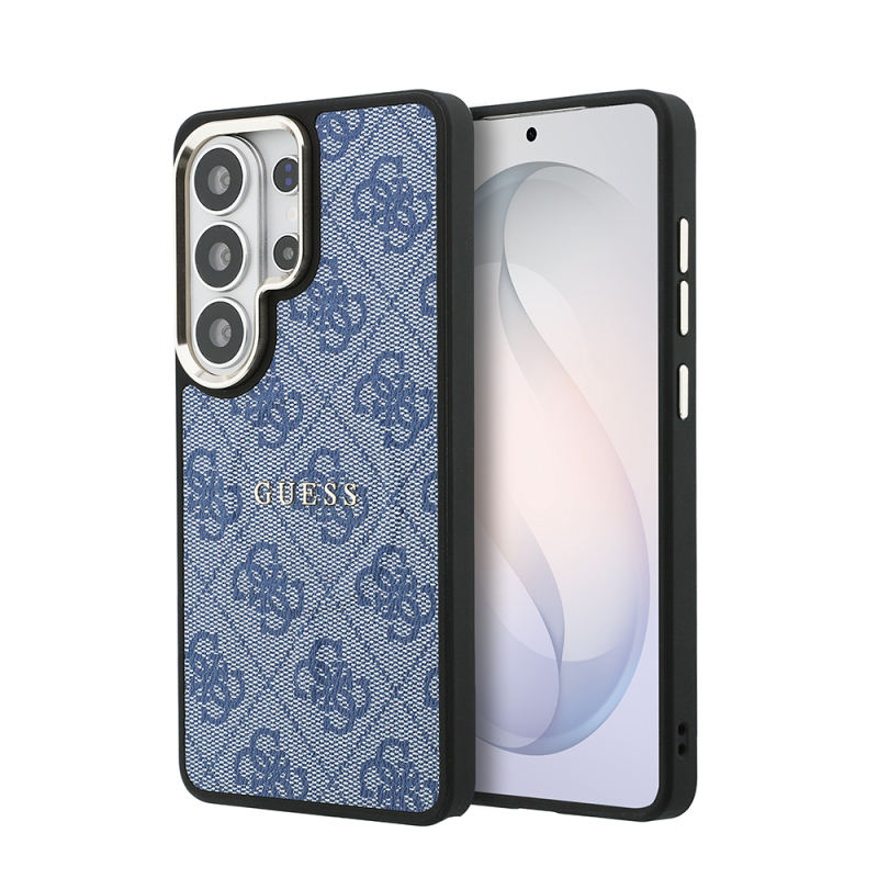 Guess Galaxy S26 Ultra Case Original Licensed M-safe Charging Feature Metal Camera Frame PU Leather 4G Patterned Text and Logo Cover - 1