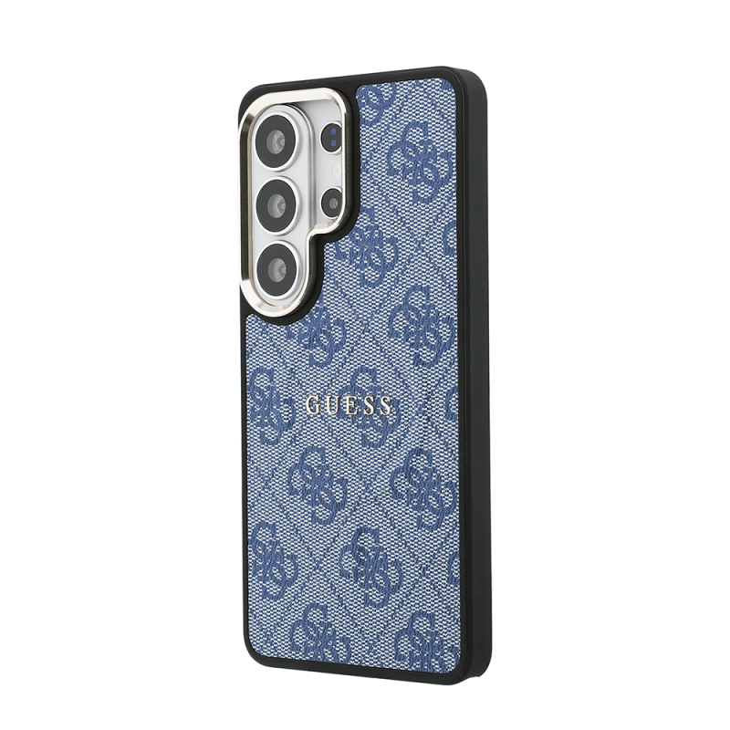 Guess Galaxy S26 Ultra Case Original Licensed M-safe Charging Feature Metal Camera Frame PU Leather 4G Patterned Text and Logo Cover - 12