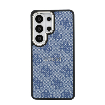 Guess Galaxy S26 Ultra Case Original Licensed M-safe Charging Feature Metal Camera Frame PU Leather 4G Patterned Text and Logo Cover - 13